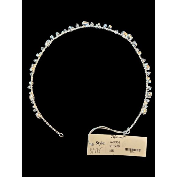 Marionat Accessories - Silver Wire Minimalist Rhinestone Tiara/Headband - Marionat